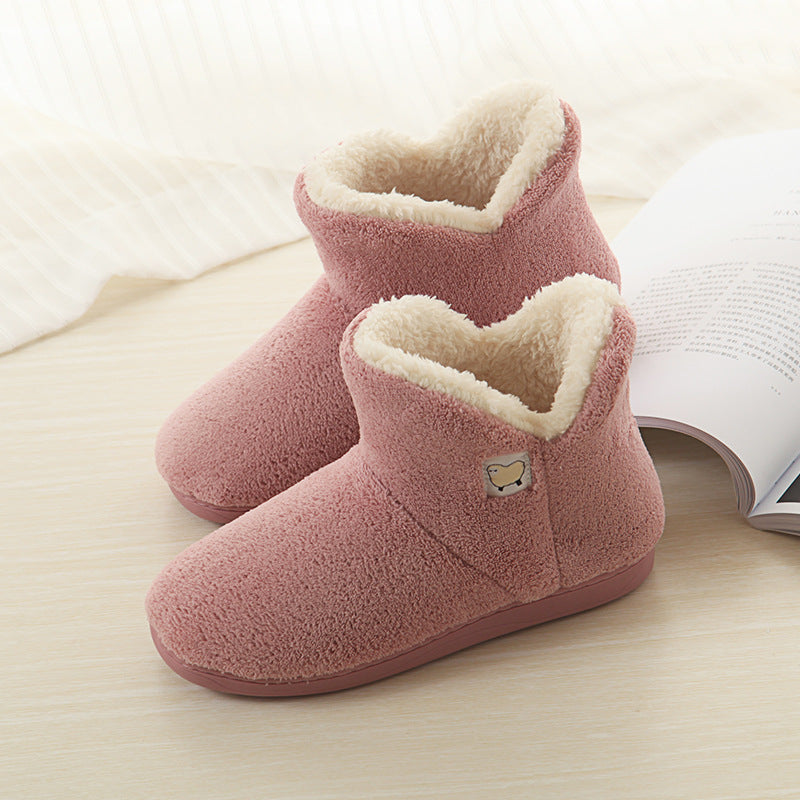 Thicken indoor warmth couple autumn and winter confinement shoes