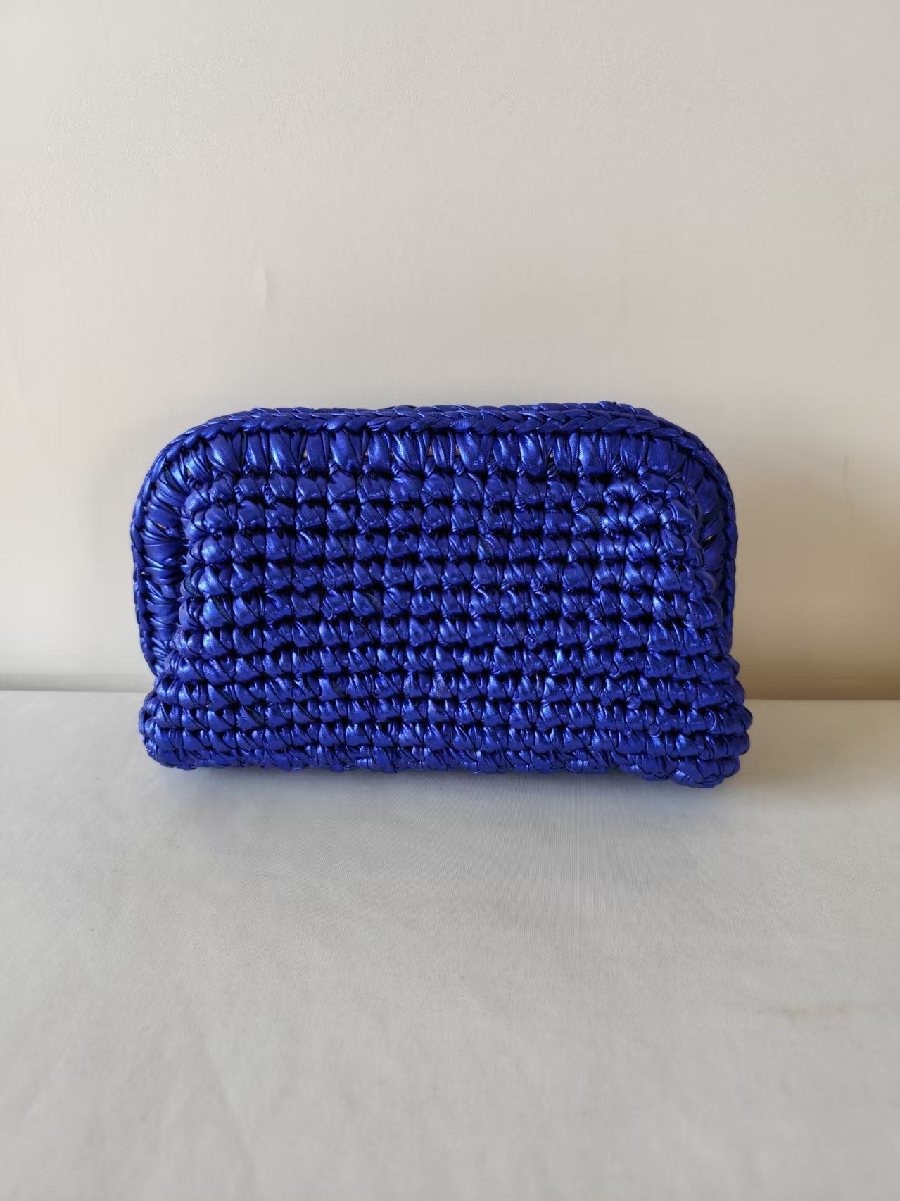 Handwoven Vibrant Metallic Thread Multi-Color Stylish Clutch Bag