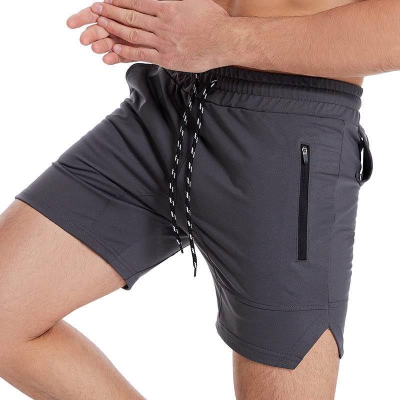 Men's Solid Color Sports Casual Fitness Running Shorts