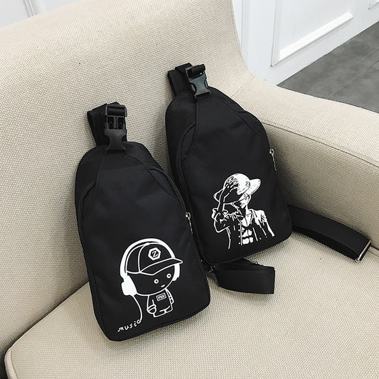 Luminous men's chest bag