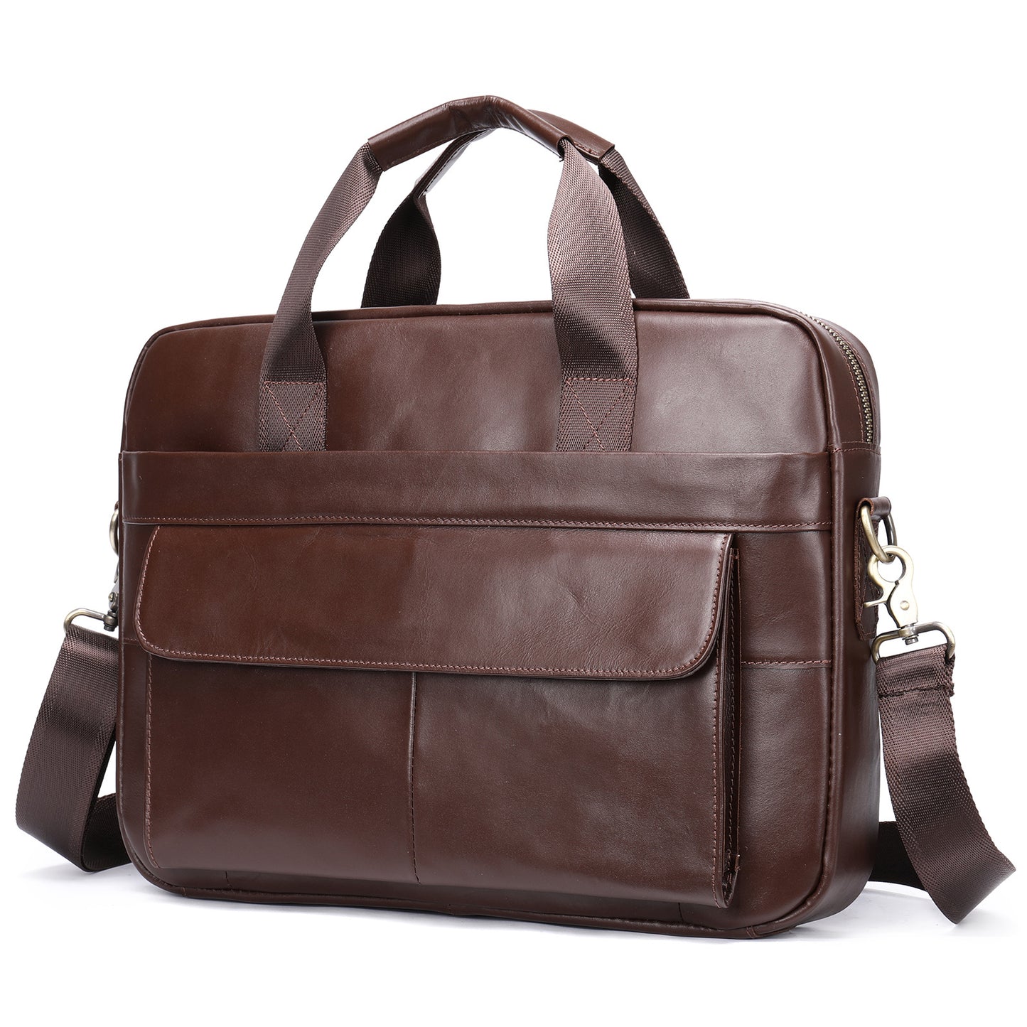 Fashion Top Layer Cowhide Briefcase Computer Bag Male
