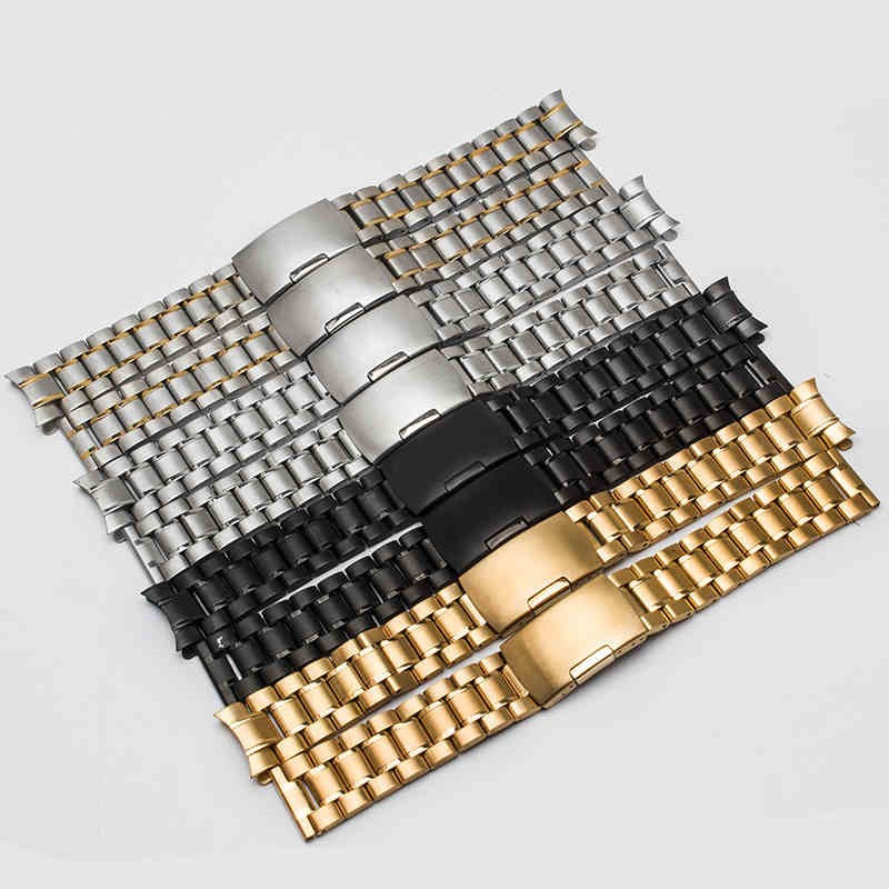 Five beads solid strap with butterfly edge snap buckle