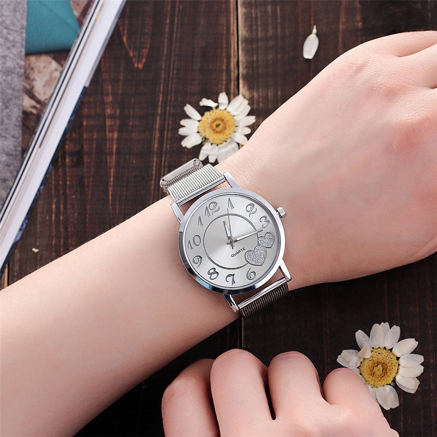 SilverGalaxy - Luxus-Frauenuhr mit Diamanten-Look