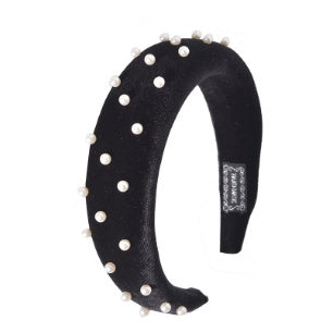 European Cross-Border Creative New Pearl Thickened Packed Spongewool Hair Hoop Wide Edge Hoop Chao Xiu Hair Ornament