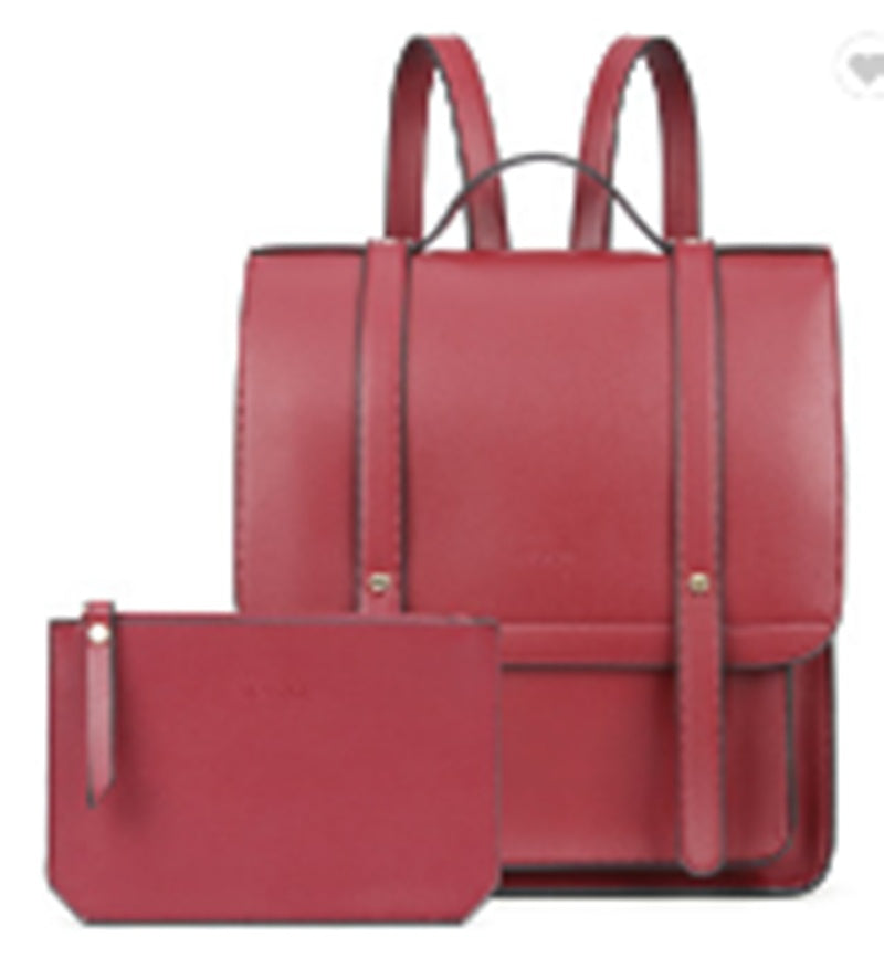 Soft leather solid color shoulder bag