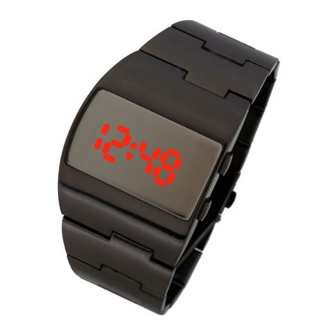 Iron Man LED electronic watch steel belt men's watch
