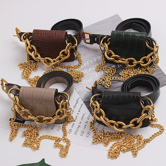 Monotone heavy metal wild personality small pocket
