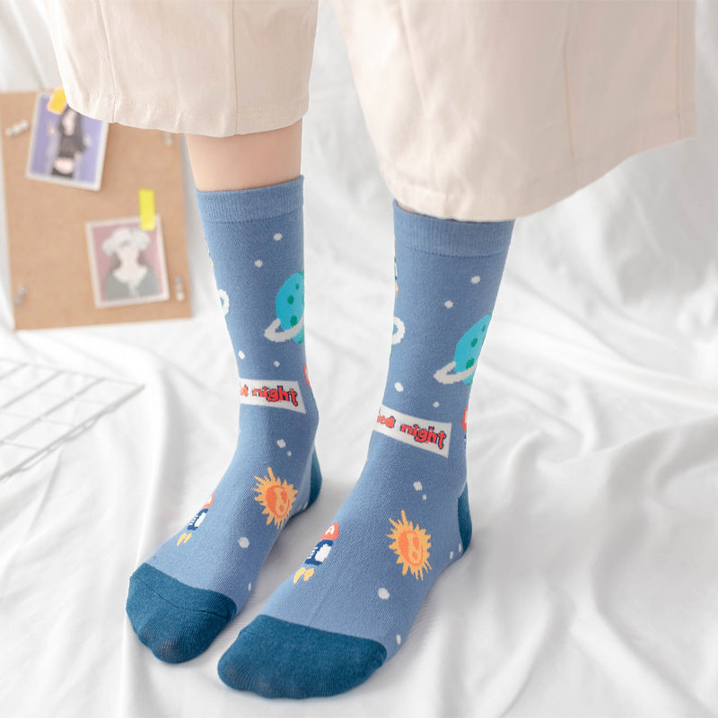 Middle Tube Breathable Casual Cotton Socks
