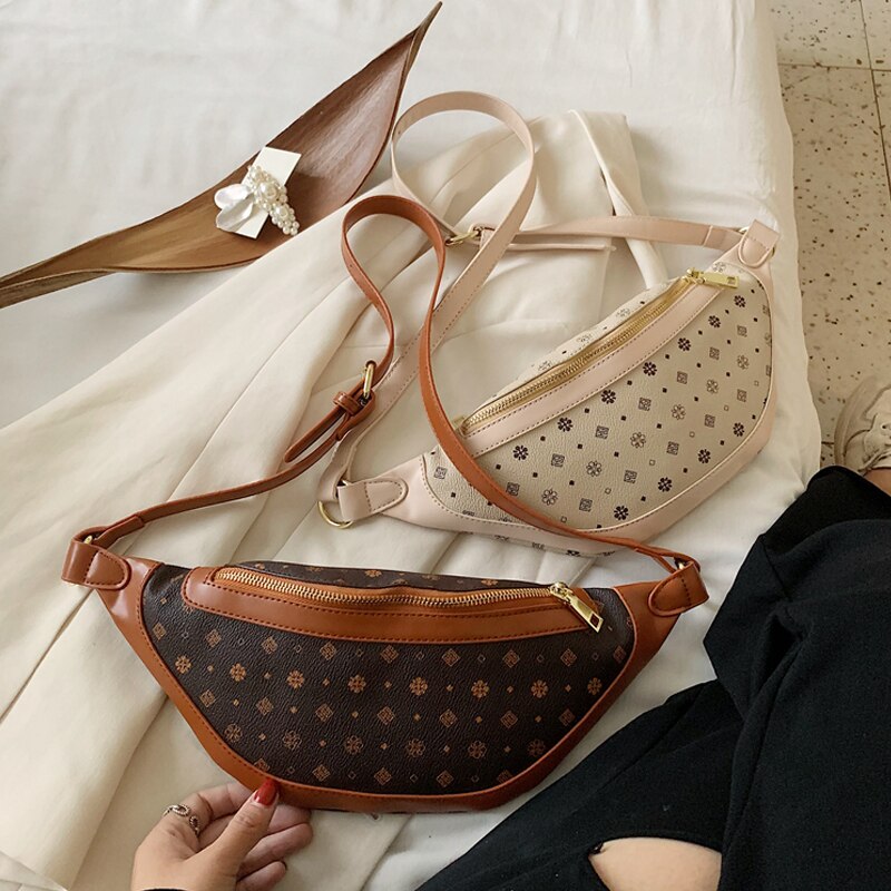 Niche High-end Western-style Print Messenger Bag