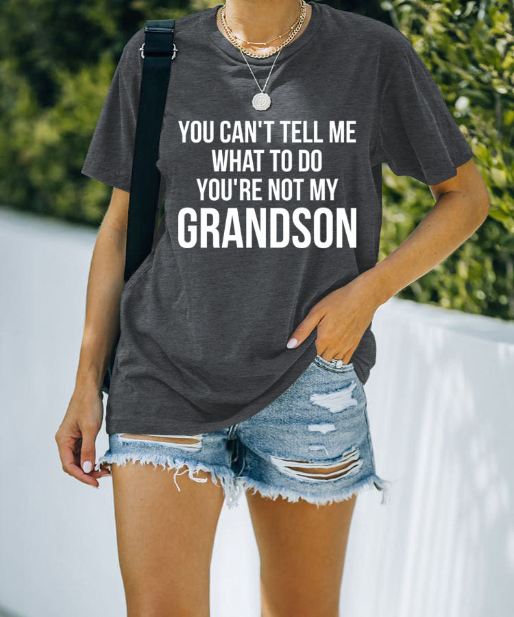Simple Street Letter Versatile Casual T-shirt