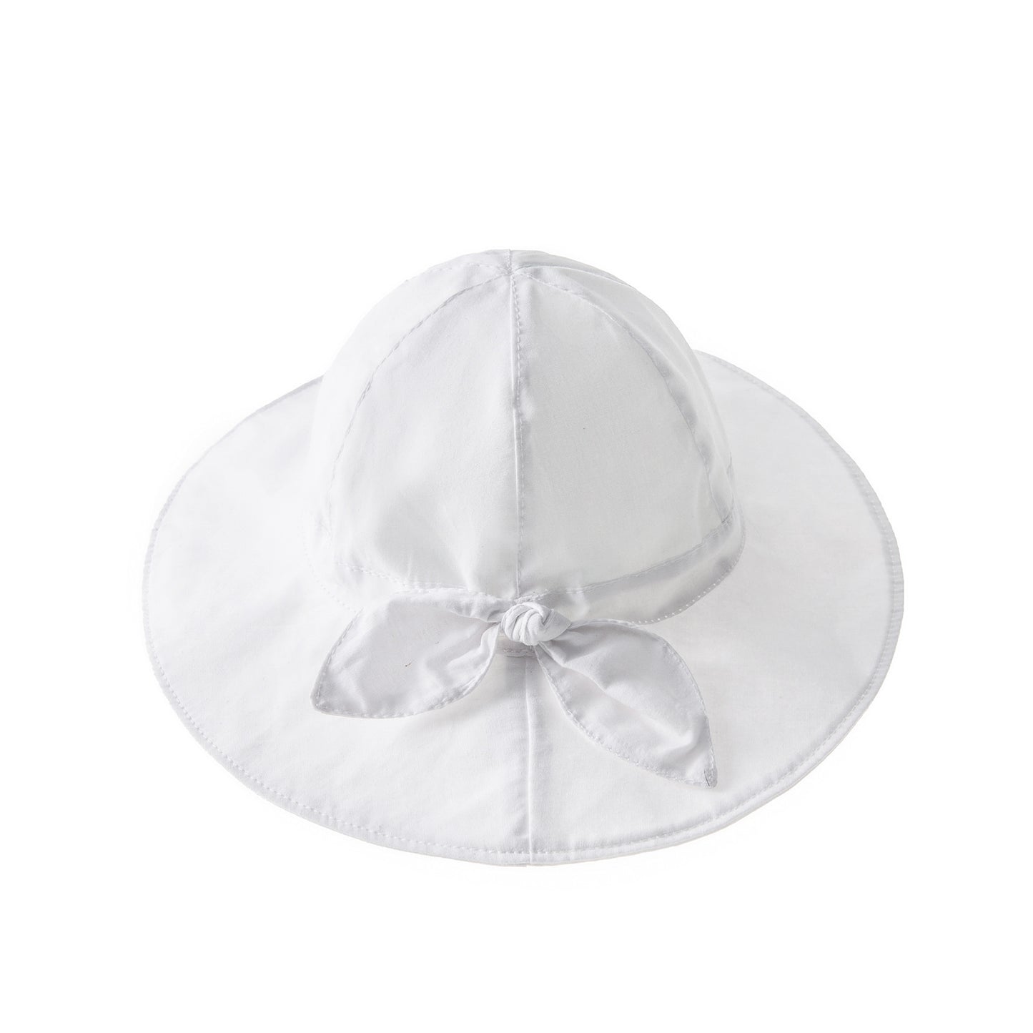 Solid Color Bow Breathable Male And Female Baby Sun Hat