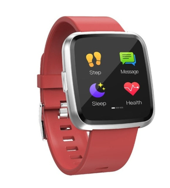 Y7 color screen smart bracelet Q3 steel belt large screen IP68 waterproof step counter heart rate information push foreign trade explosions hot sale