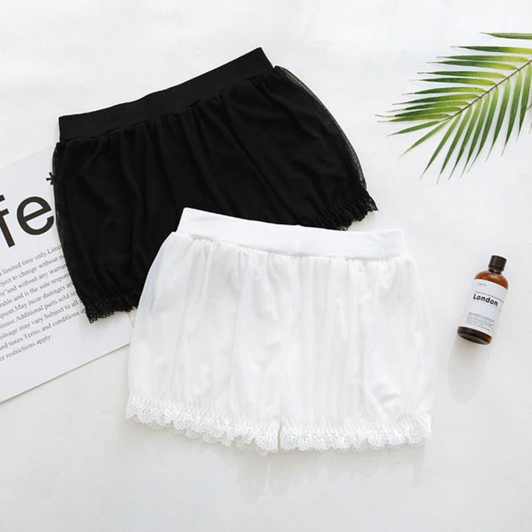 White Lantern Safety Student Girl Anti-empty Leggings Can Wear Three-point Shorts