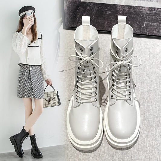 Fashion Casual Platform Thick Heel Ankle Boots