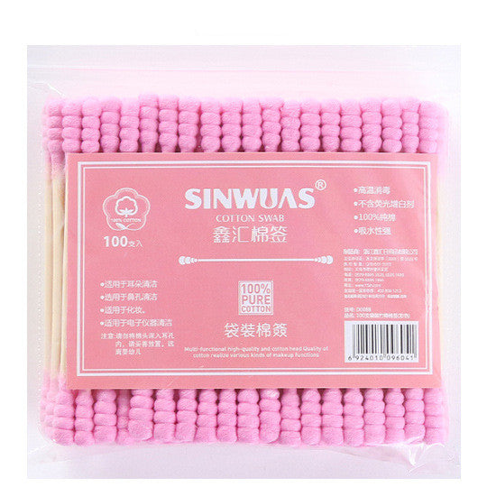 Double-Headed Wooden Stick And Ear Cotton Swab