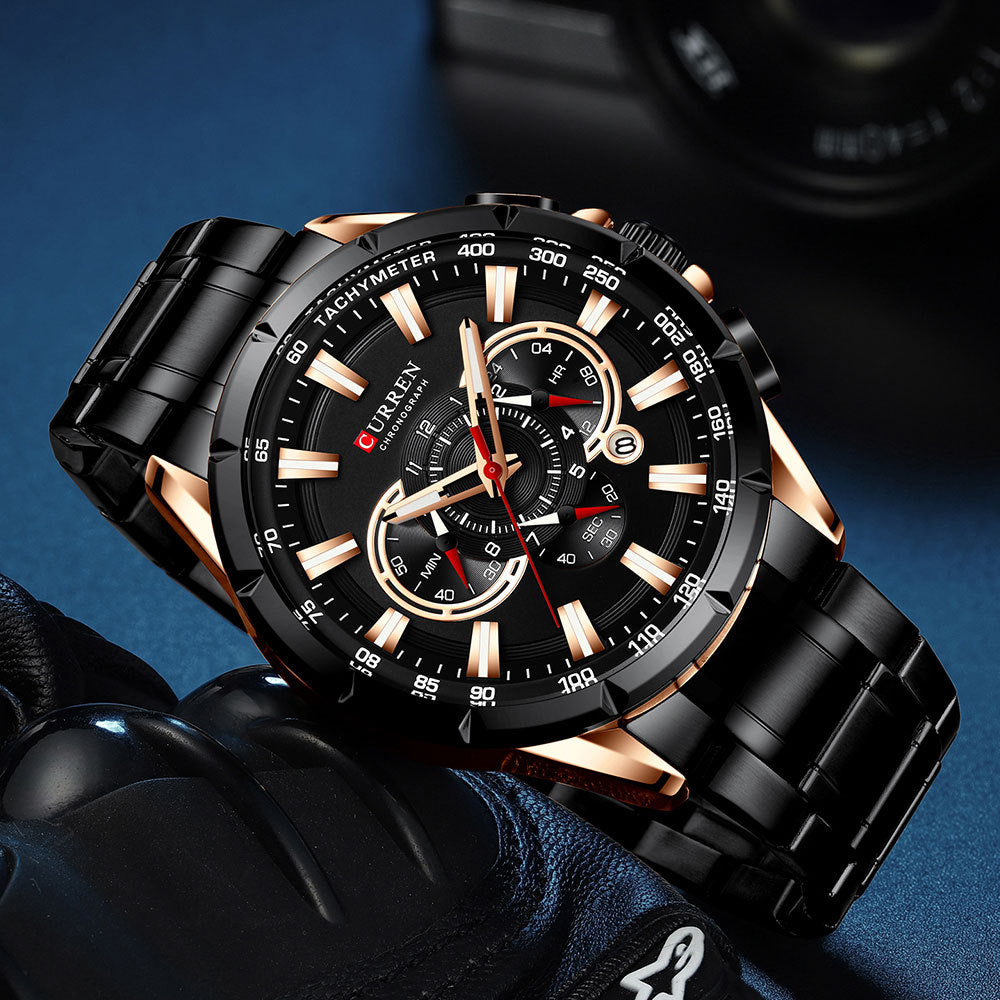 Multifunctional waterproof quartz watch