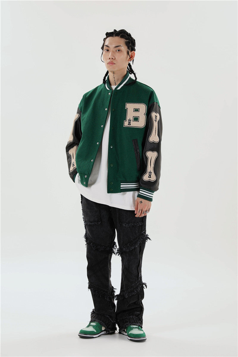 National tide letter embroidery baseball uniform