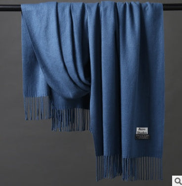 Cashmere Scarf Long Section Ladies Warm Thick Solid Color Variegated Shawl Wholesale