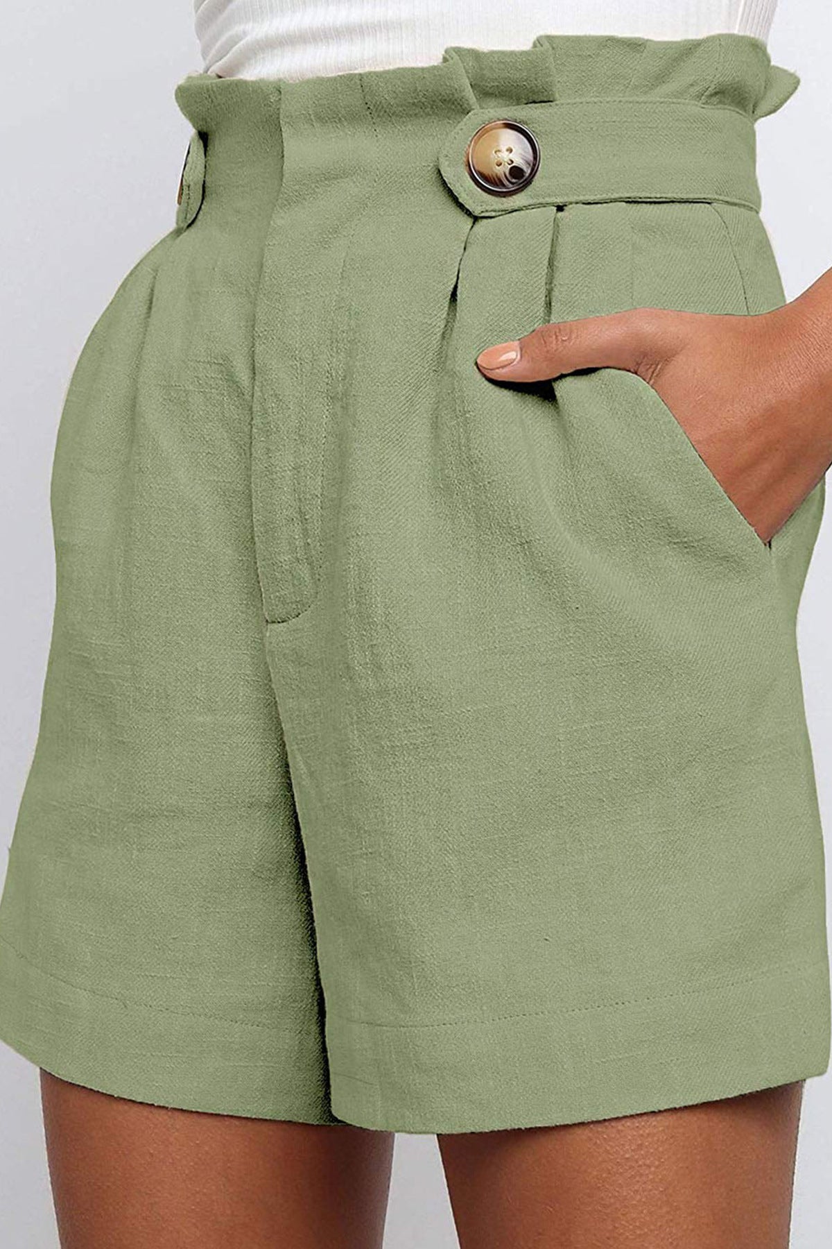Loose cotton and linen wide-leg pants