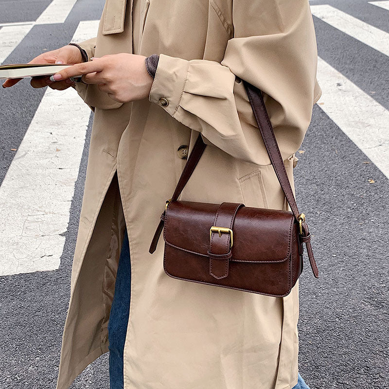 Women's Vintage Simple And Versatile Single Shoulder Crossbody Bag