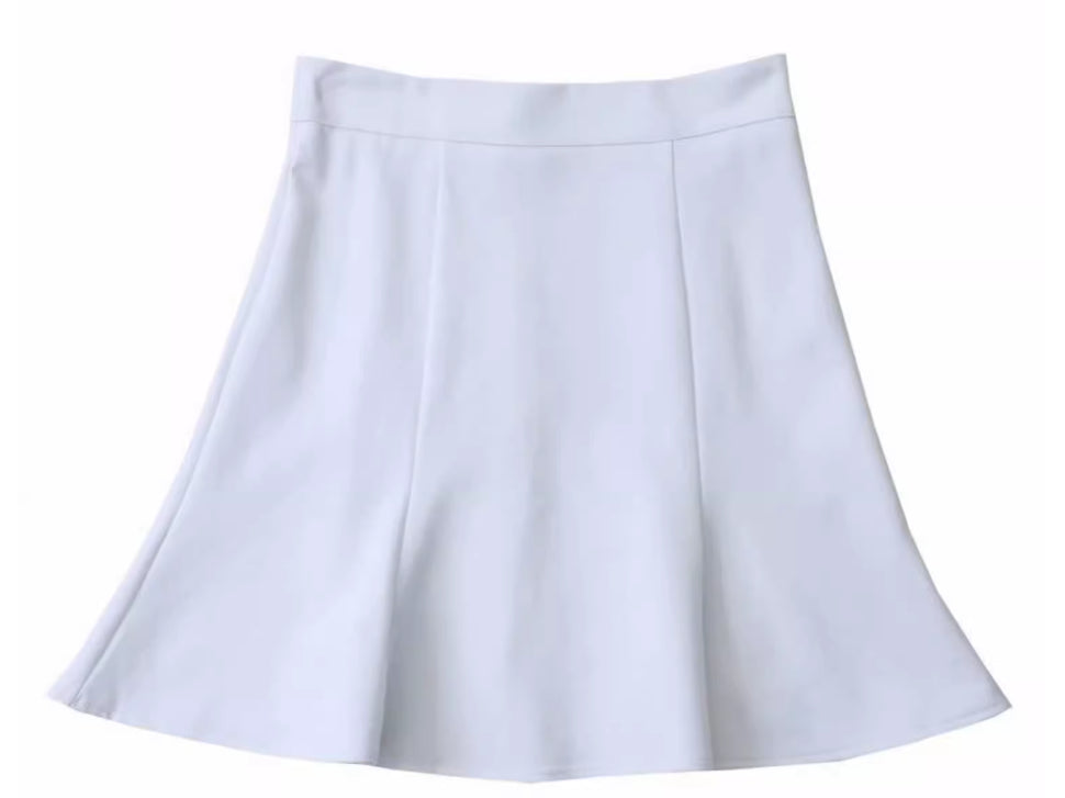 Women's Large Swing All-match Solid Color High Waist Skirt
