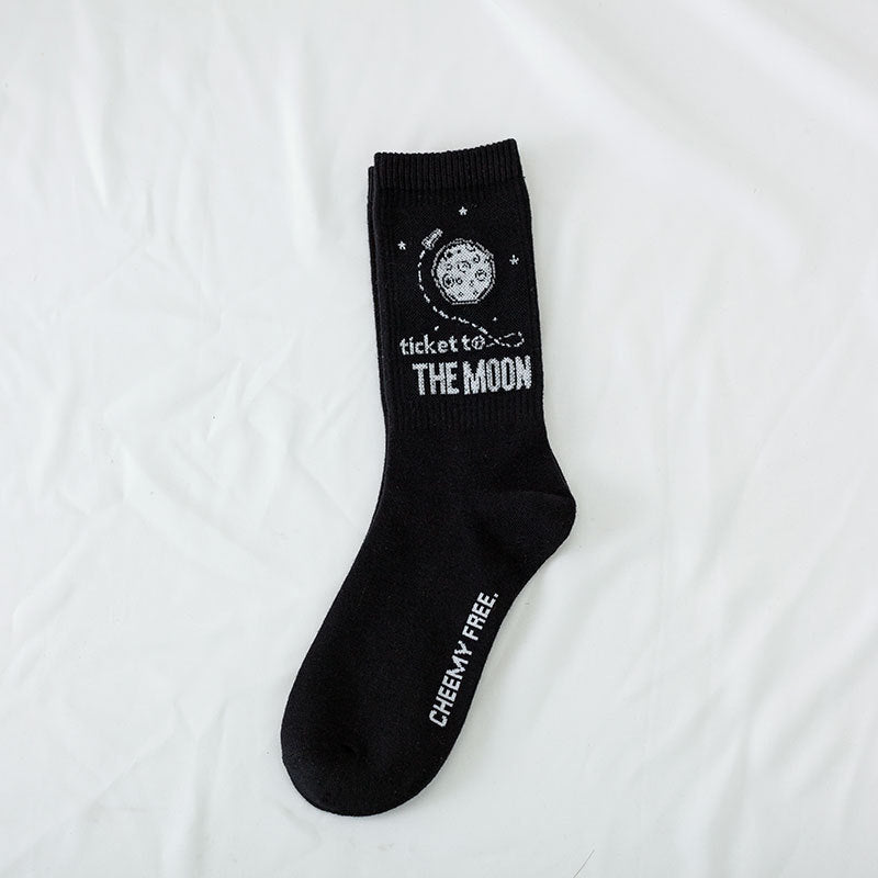 Preppy-style Womens High-top Athletic Odor-resistant Socks