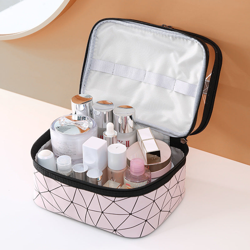 New Double-layer Waterproof Cosmetic Bag Large Capacity Toiletry Bag