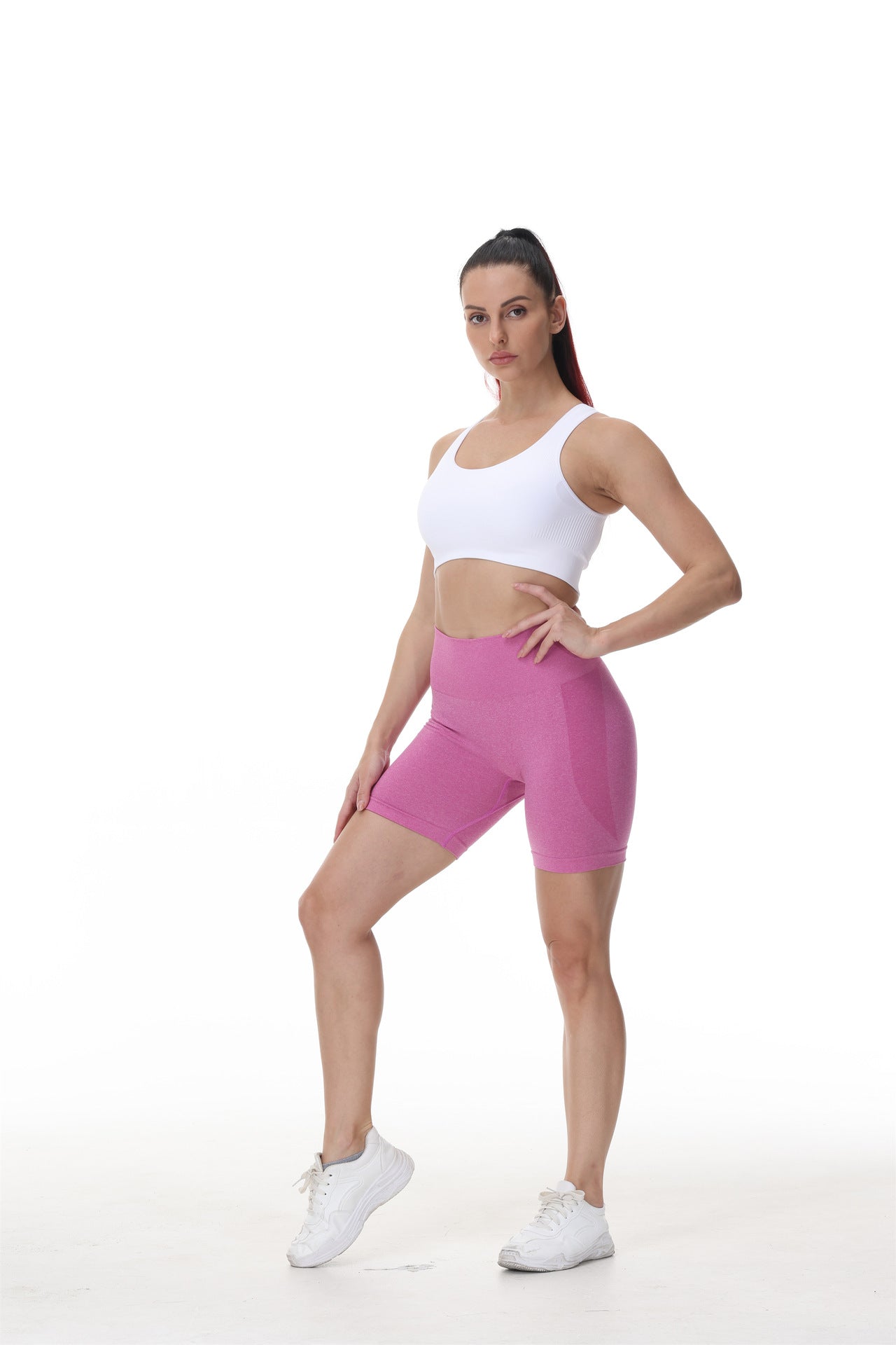 Side Crescent Fitness Three Point Yoga Shorts