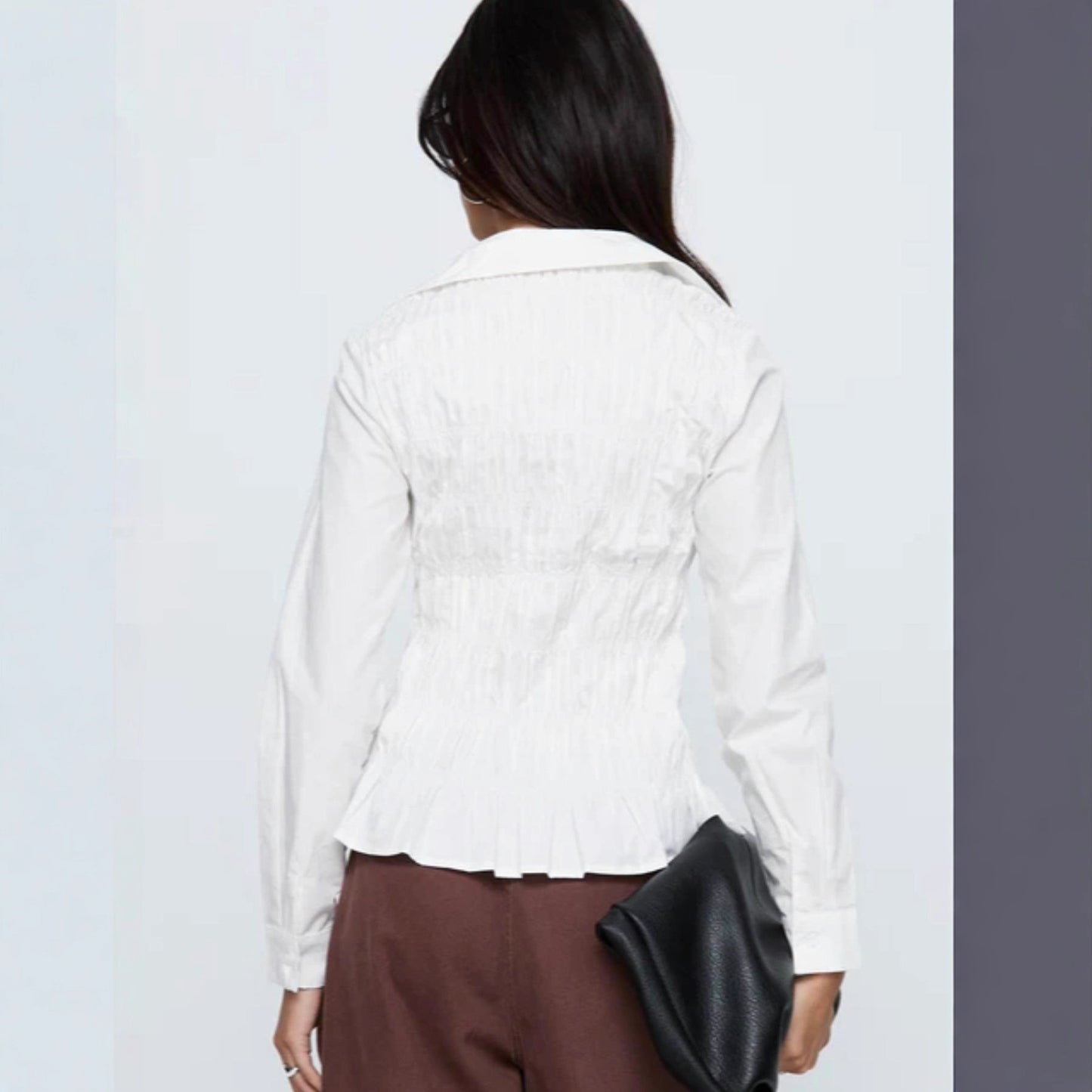Spring And Fall Long-sleeve Button-up Shirt Top