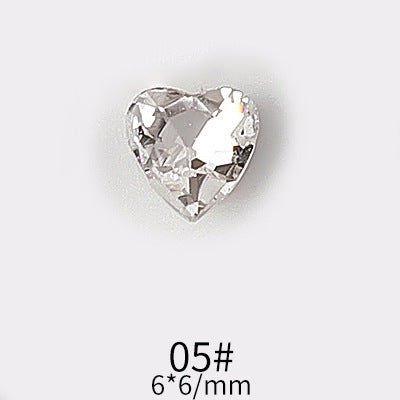 Manicure Diamant Tilbehør Hjerte Vanddråber