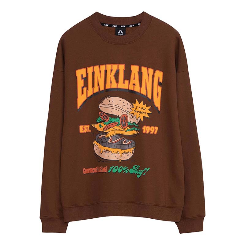 American Fashion Brand Letter Hamburg Print Long Sleeve Top