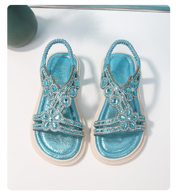 New Summer Bohemian Style Girls' Rhinestone Sandals