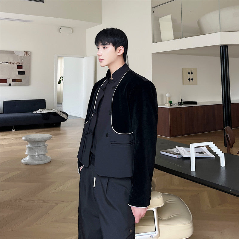 Mænds koreansk nationalstil design sans-pladespændedragt