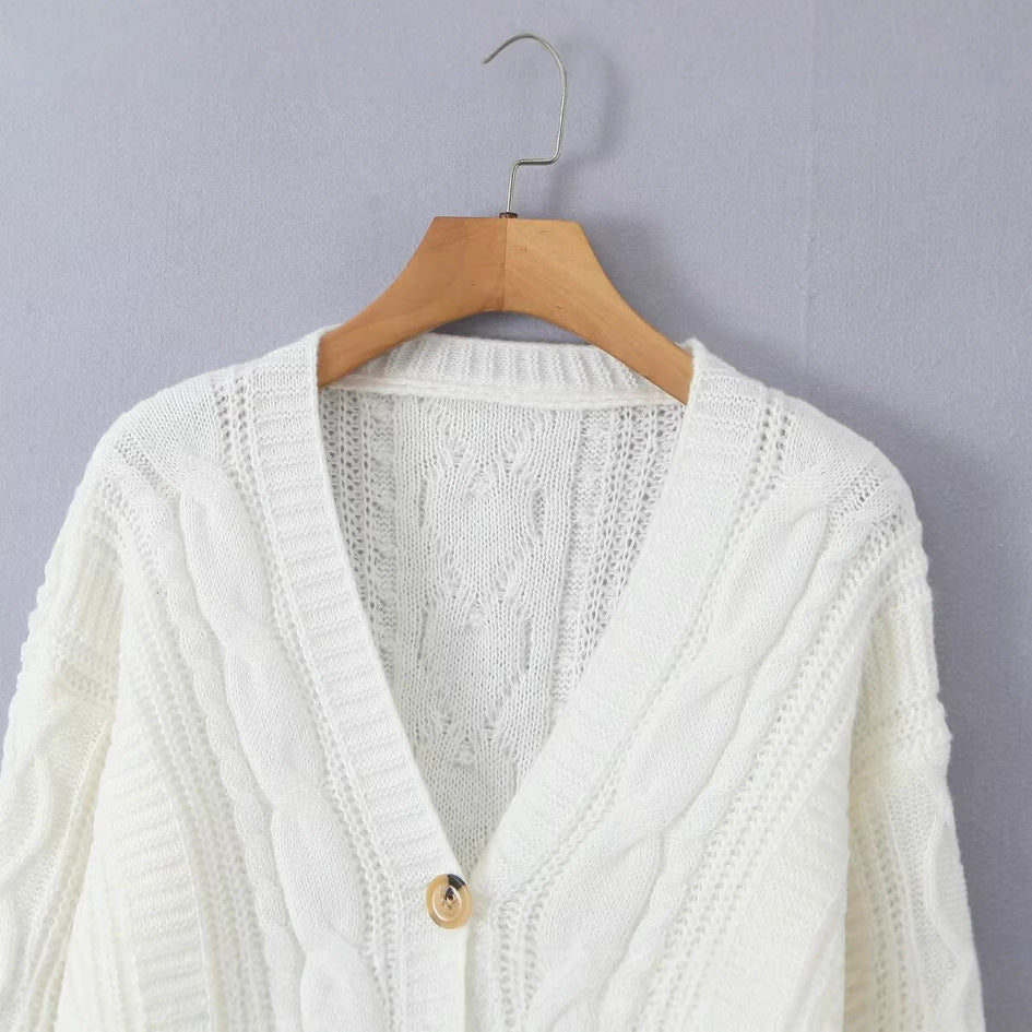 Autumn Fashion New Soft Glutinous Button Long-sleeve Cardigan Sweater