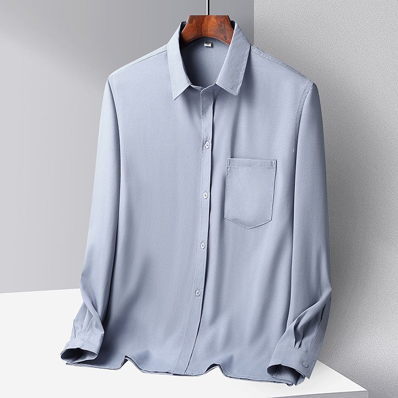 Ice Silk Loose Casual Thin Long-sleeve Shirt