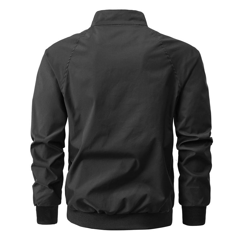 Men's Double Zippered Plaid Breathable Jacket
