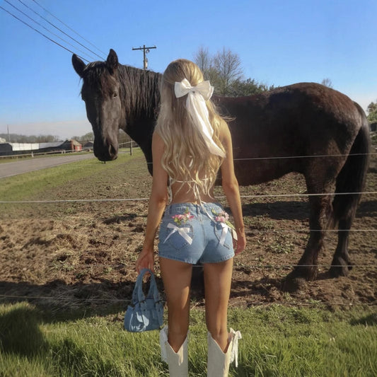 American Love Pocket Embroidered Shorts