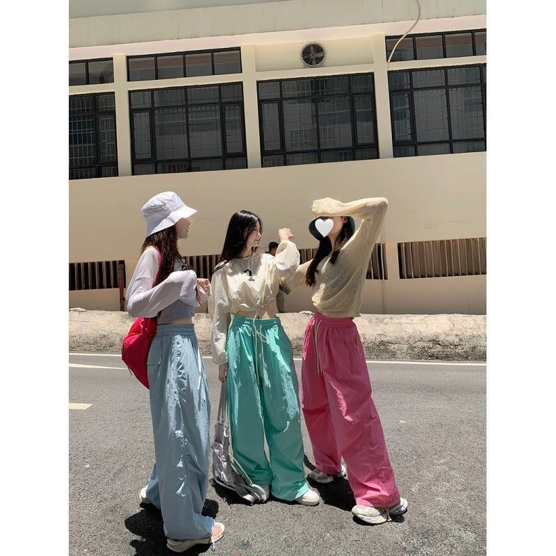 Women's Loose Straight Color Casual Pants