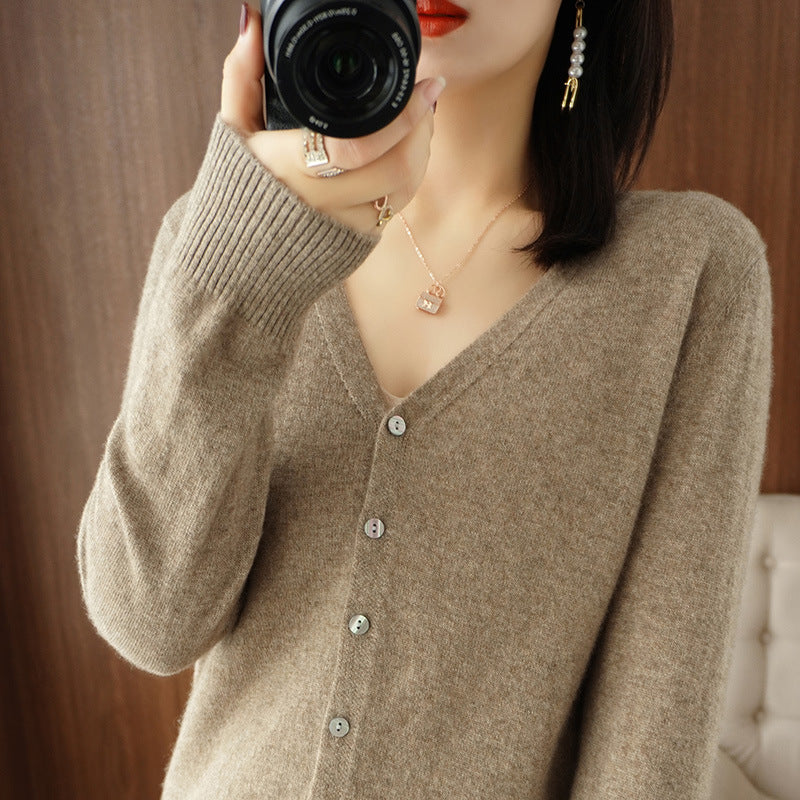 Spring And Summer New V-neck Cardigan Loose Plus Size Women's Clothing