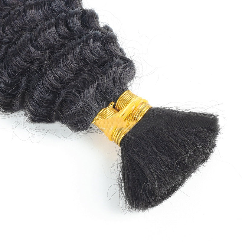 Mixed Human Boho Braids Deep Wave Bulk Hair