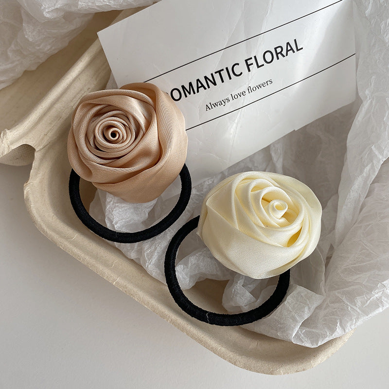 Rose Flower Hairband Niche Rubber Band