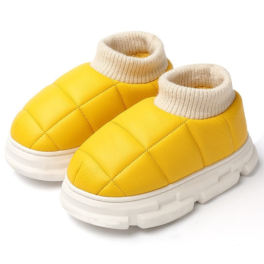Poop Feeling Cotton Slippers Female Winter Indoor Home Non-slip