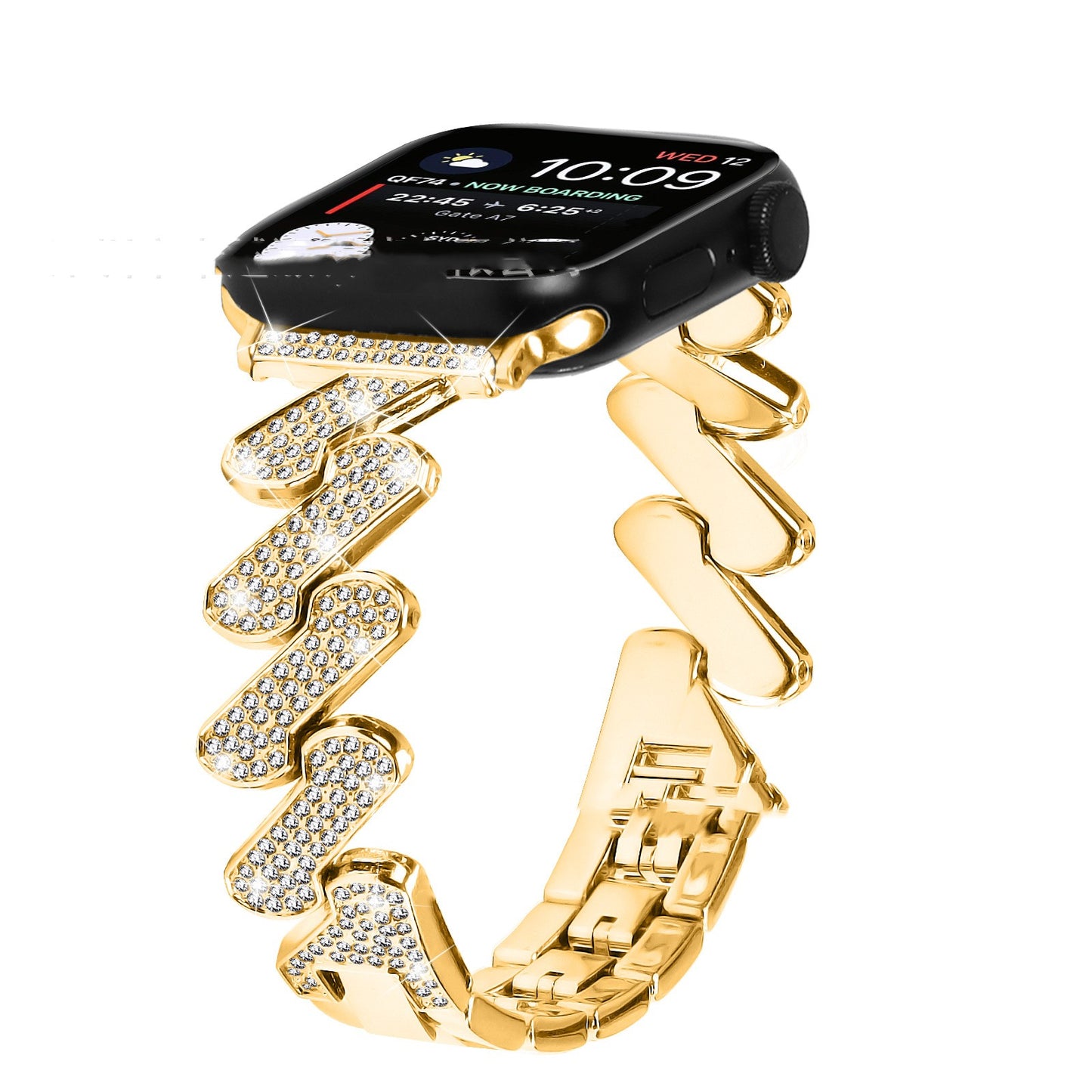 Diamond-embedded Smart Watch Band 7-word