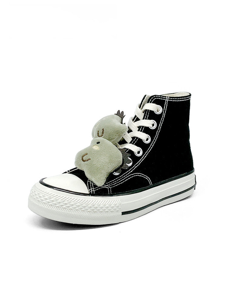 Kreative Dinosaure All-match High-top Sorte Lærredssko