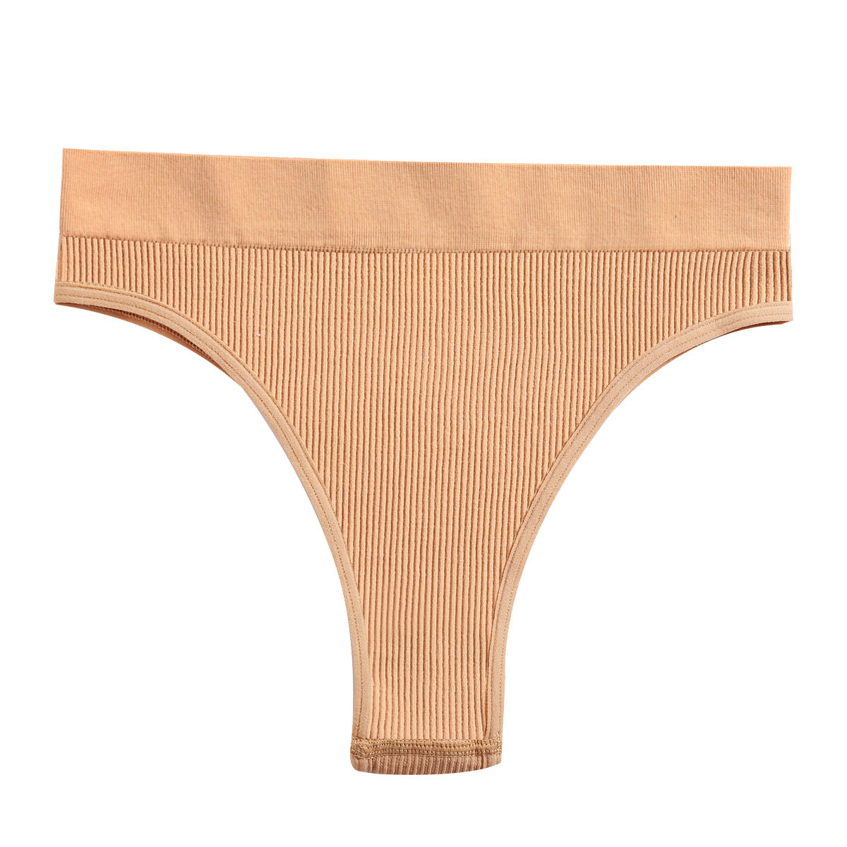 Threaded Cotton Solid Color Seamless BriefsXL