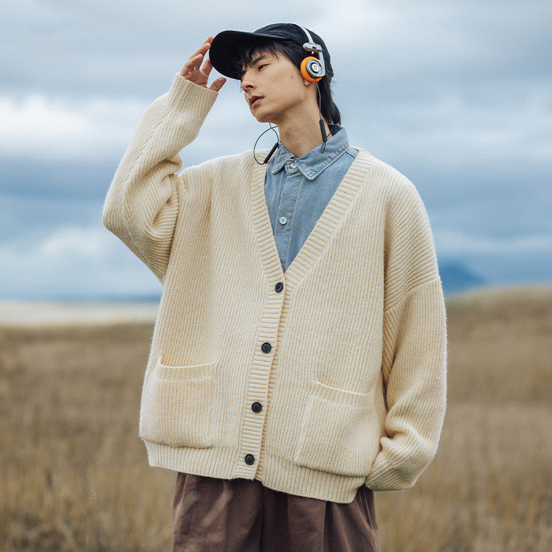 Men's Fashion Loose Chic Knitted Jacket