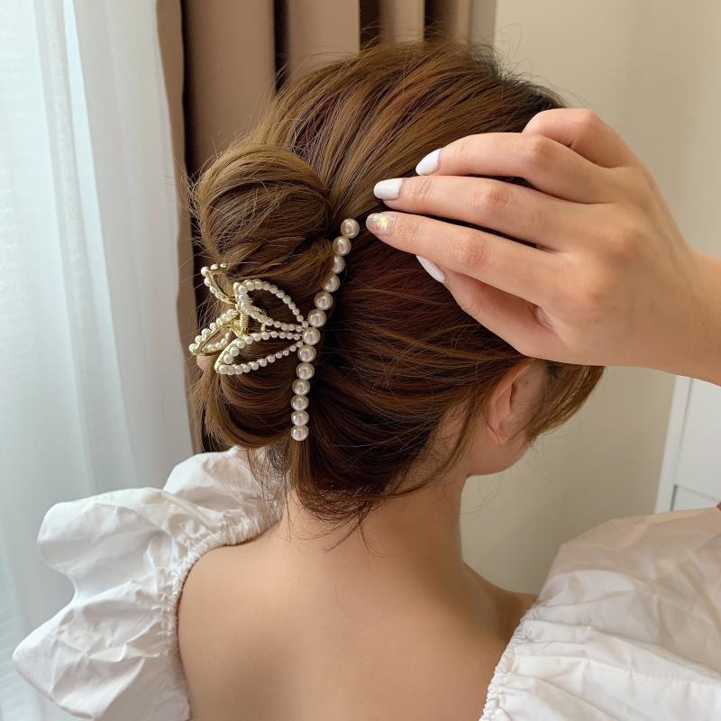 Pearl Bunny Ears Clip Female Large Back Head