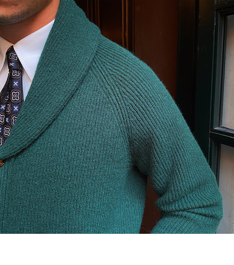 Tynd Vintage Strikket Cardigan til Mænd Retro