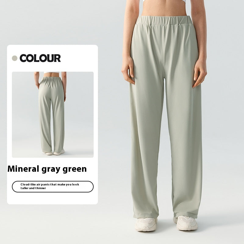 Women's Fashion Loose Casual Slim-fit Draping Double Pockets Yoga Pants