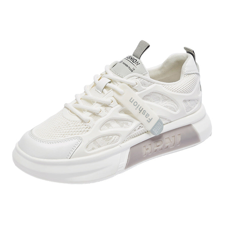 Womens Versatile Breathable Hollowed-Out Single-Mesh Athletic Sneakers